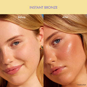 Isle of Paradise being blended on cheek for an instant natural bronze