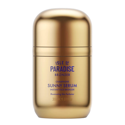 Isle of Paradise front bottle shot showing Champagne bronzer and easy use benefit