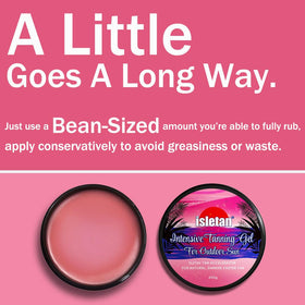 isletan open jar texture close-up showing silky gel consistency for fast absorption