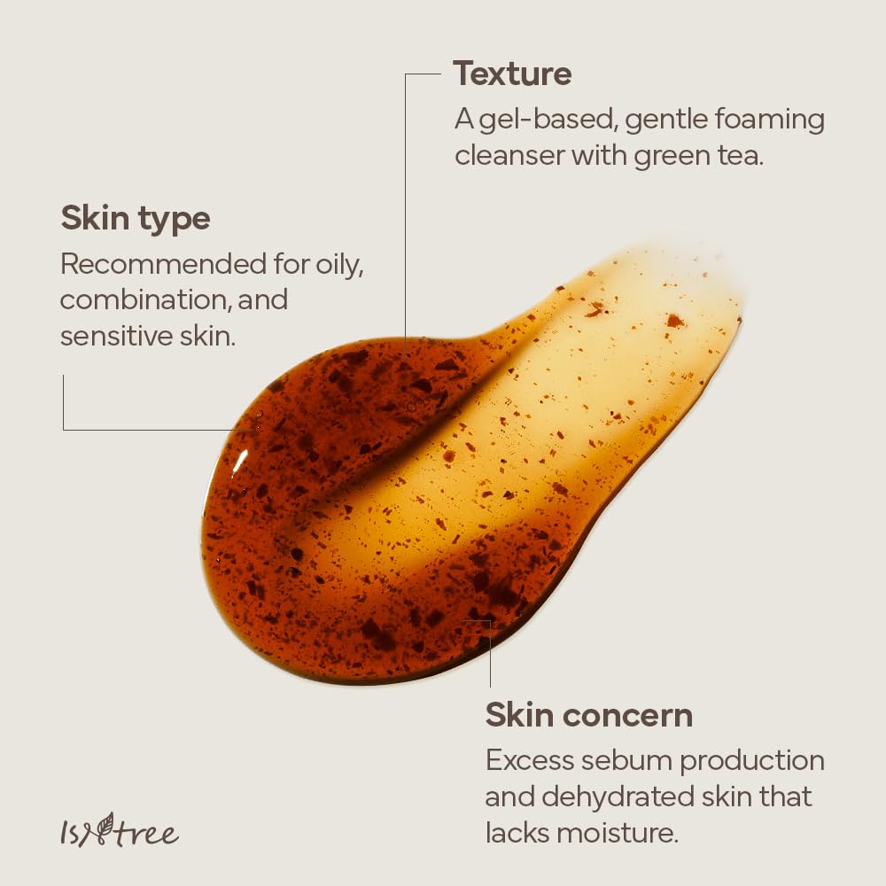 IsNtree cleanser in bathroom routine staged to show daily use and refreshing result