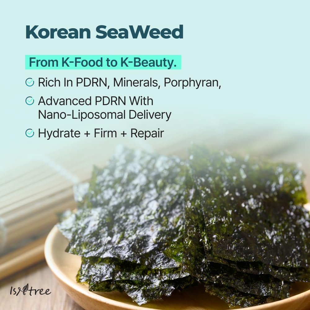 IsNtree ingredient label close-up highlighting PDRN and hyaluronic acids benefits
