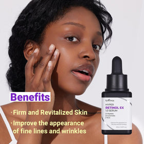 Isntree serum applied on hand demonstrating easy spread and fast absorption benefit