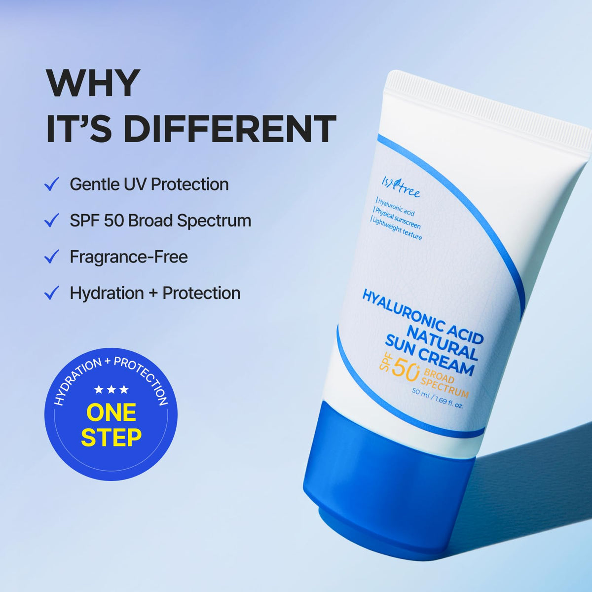 IsNtree product with hyaluronic visual emphasizing moisture boost