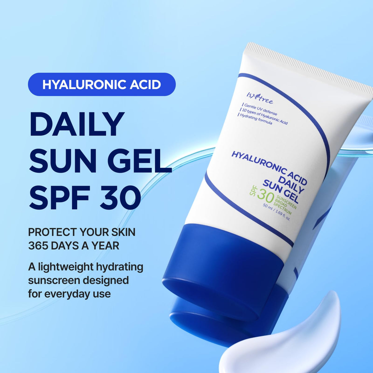 ISNTREE texture closeup highlighting lightweight gel hydration