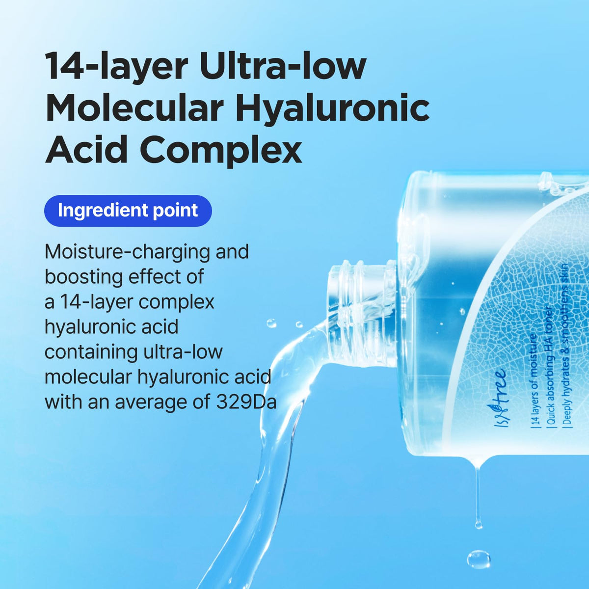 ISNTREE ingredients label detail showing hyaluronic acid complex and mineral list