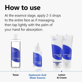 ISNTREE in skincare routine flatlay showing compatibility with other products for layering