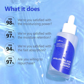ISNTREE texture close-up of watery serum highlighting fast absorption and lightweight feel