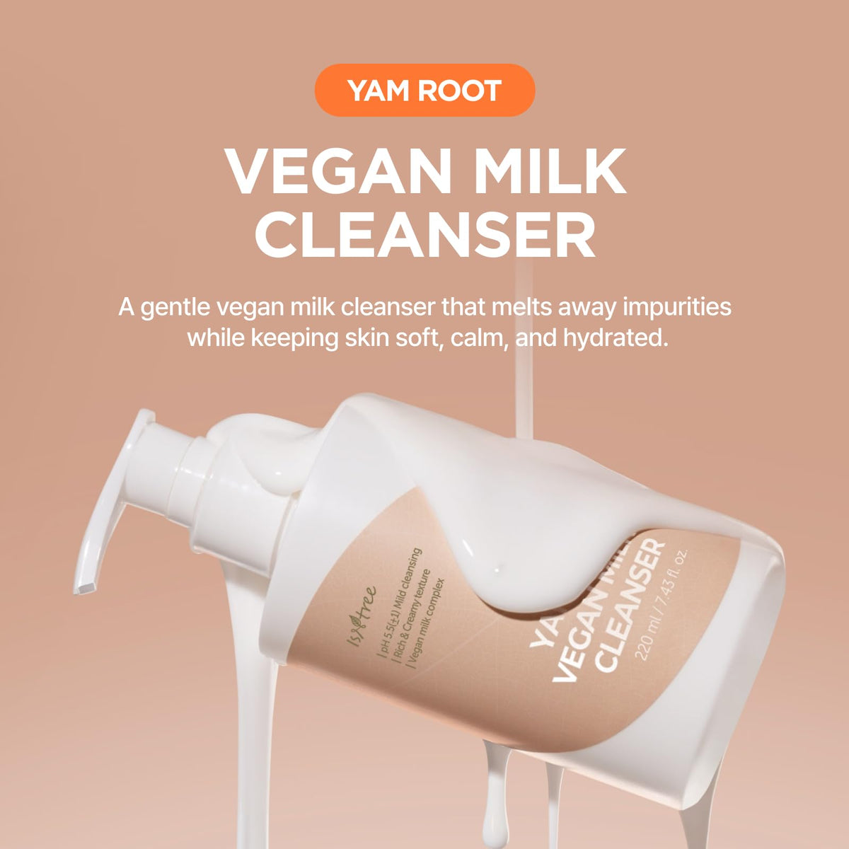 IsNtree close-up of creamy texture highlighting hydrating, non-foaming formula