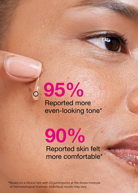 ISOI serum held in hand to show 35ml scale and travel-friendly size