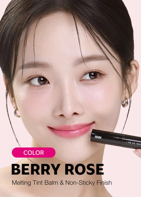 ISOI hand swatch of berry rose tint showing natural color enhancement