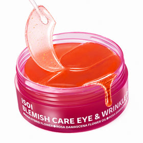 ISOI tub front view showing label and 90 hydrating gel patches for quick eye refresh