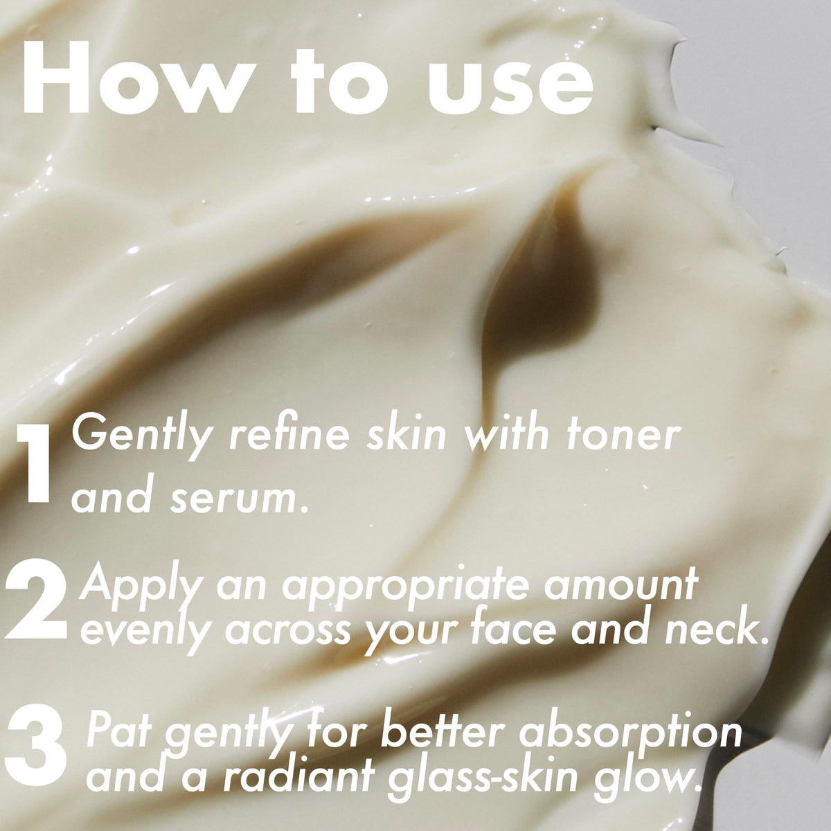 ISOI applying cream to neck demonstrating upward massage and lifting benefit
