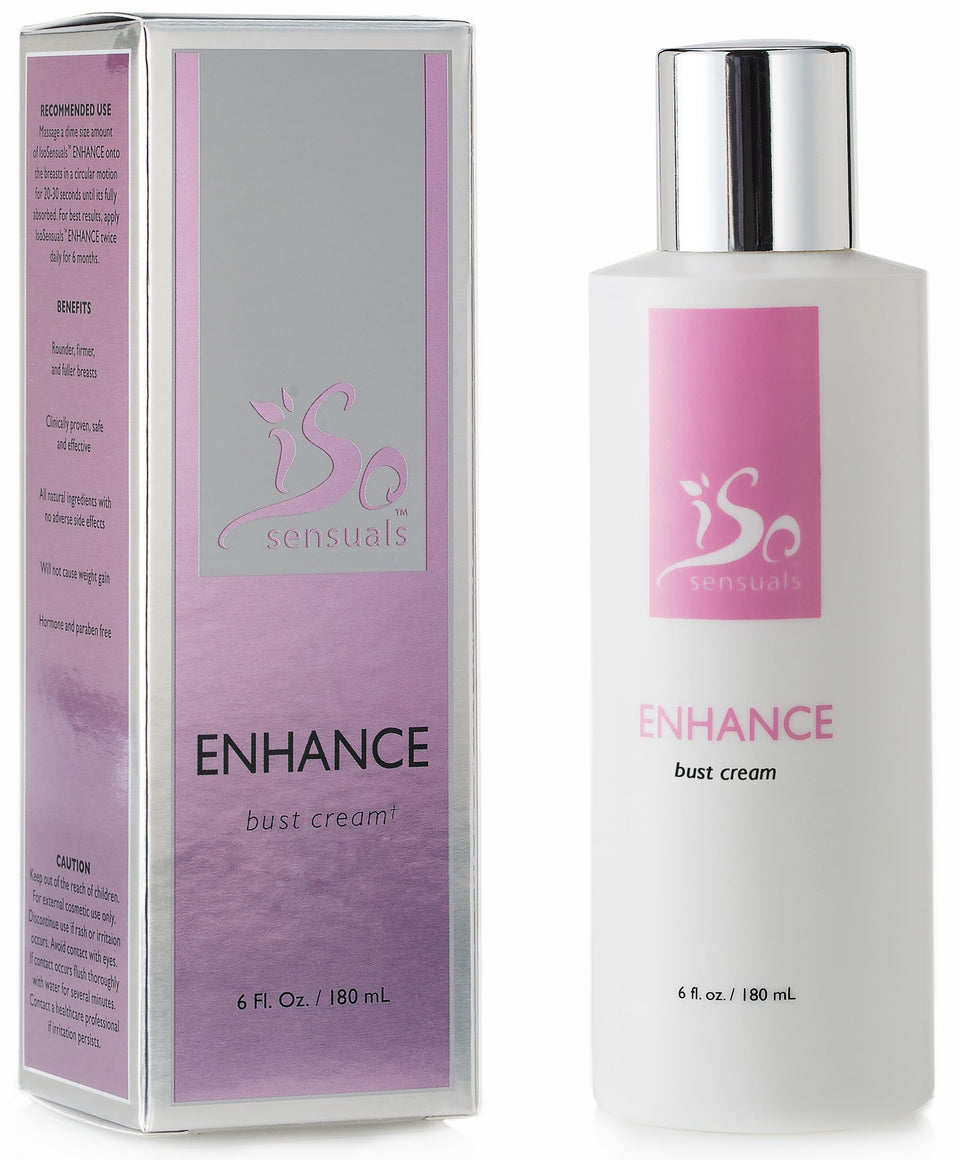 IsoSensuals ENHANCE front tube showing packaging and two-month supply benefit