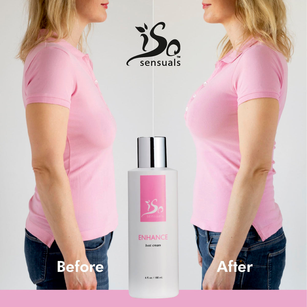IsoSensuals ENHANCE in a bathroom setting conveying everyday routine convenience benefit