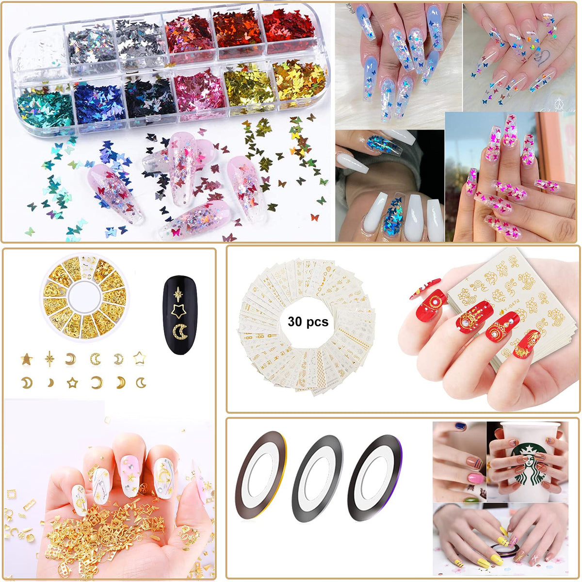 ISTOYALL decal sheets and glitter studs for easy decorative finishes