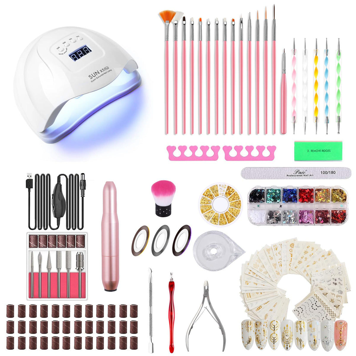 ISTOYALL front packaging showing full 116-piece kit for versatile nail work