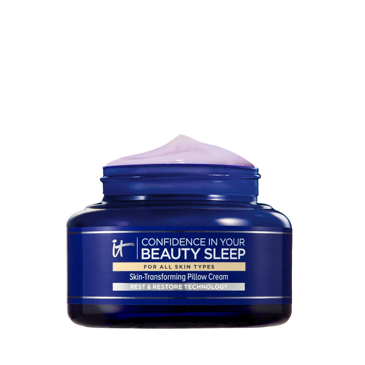 IT Cosmetics jar front packaging showing product and size benefits