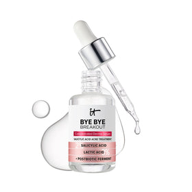 IT Cosmetics bottle front view showing acne serum packaging and benefit