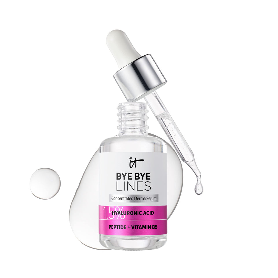 IT Cosmetics bottle front showing product branding and clarity benefits