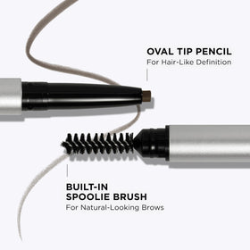 IT Cosmetics pencil held in hand for size and scale to evaluate portability