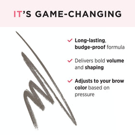 IT Cosmetics close-up of triangular tip demonstrating dual-edge for precise shaping and volume