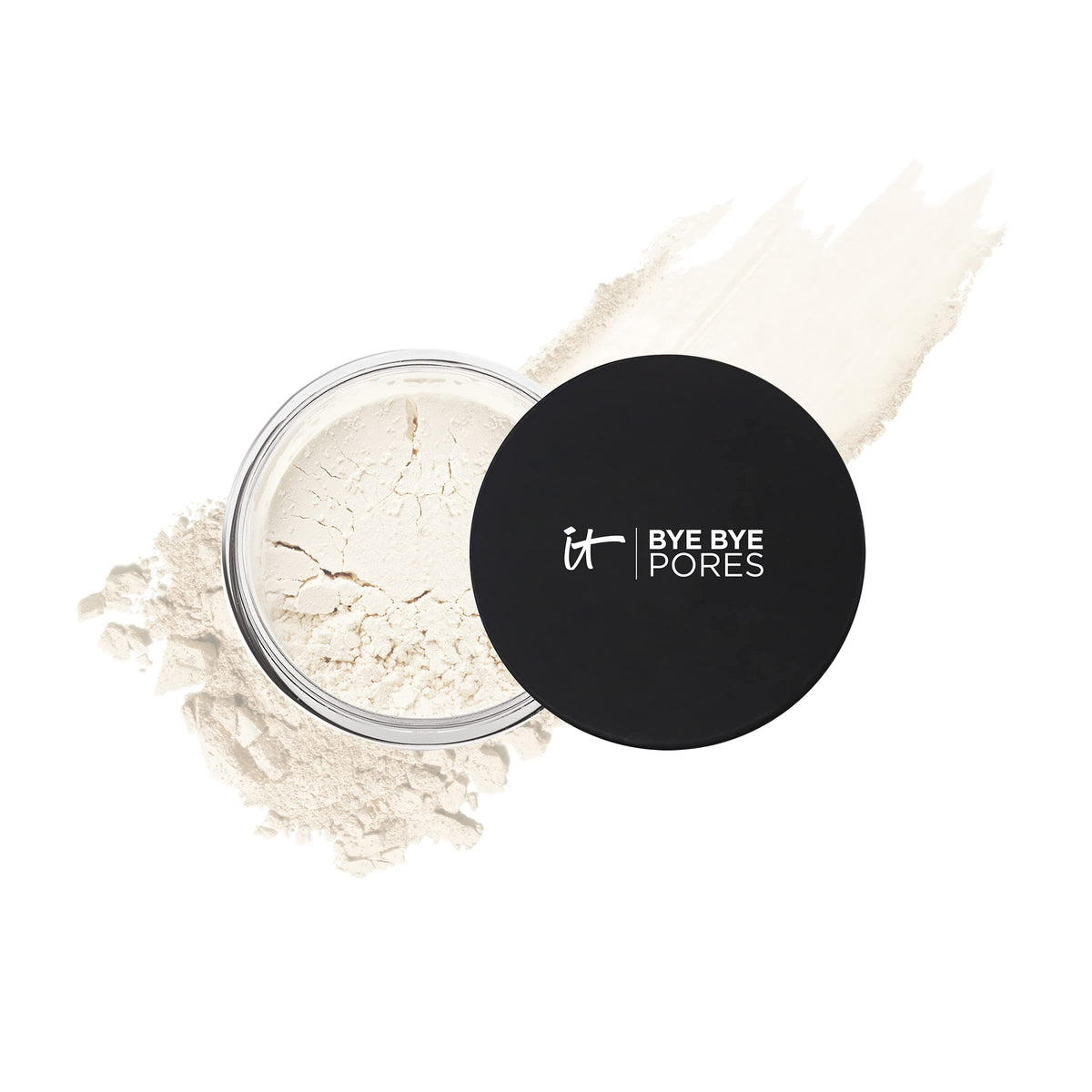 IT Cosmetics jar front view showing compact packaging and pore-blurring benefits