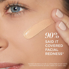 IT Cosmetics tube beside coin showing compact travel size and portability