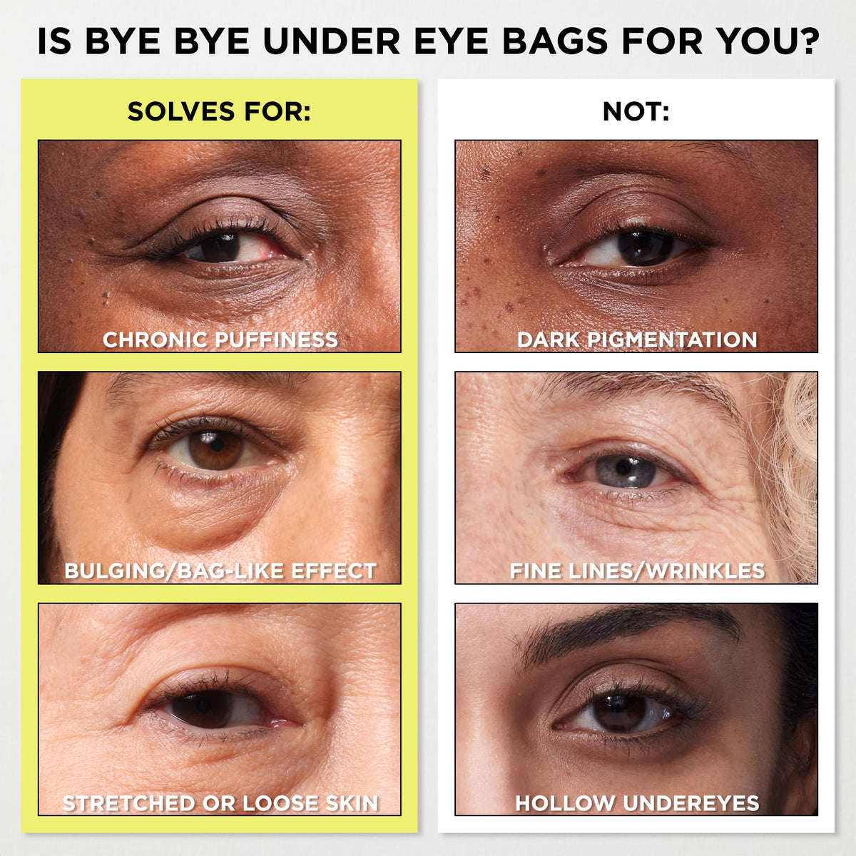IT Cosmetics model applying product under eye demonstrating quick smoothing benefit