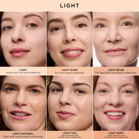 IT Cosmetics before and after under-eye comparison demonstrating brightening benefit: visible concealment