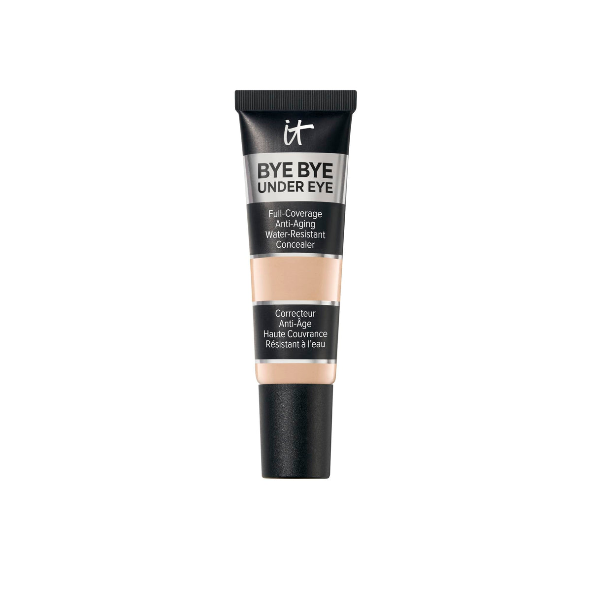 IT Cosmetics front packaging of Bye Bye Under Eye Concealer showing shade Medium for immediate coverage