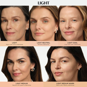 IT Cosmetics split face before-and-after showing reduced redness and even tone