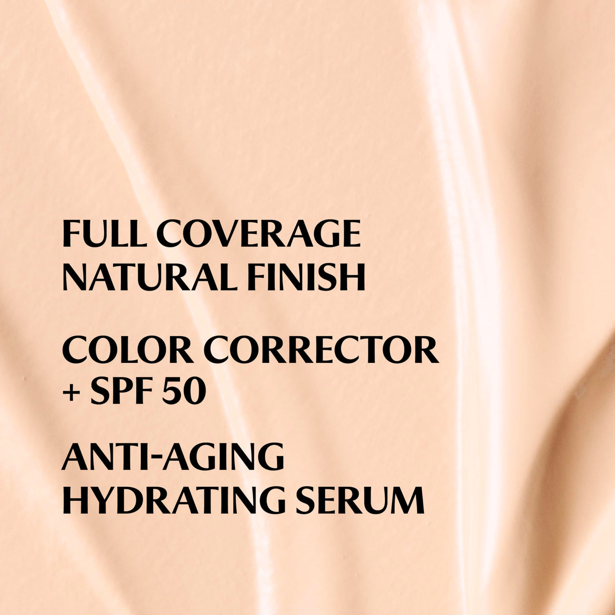 IT Cosmetics texture close-up of CC+ Cream showing hydrating, blendable finish benefit