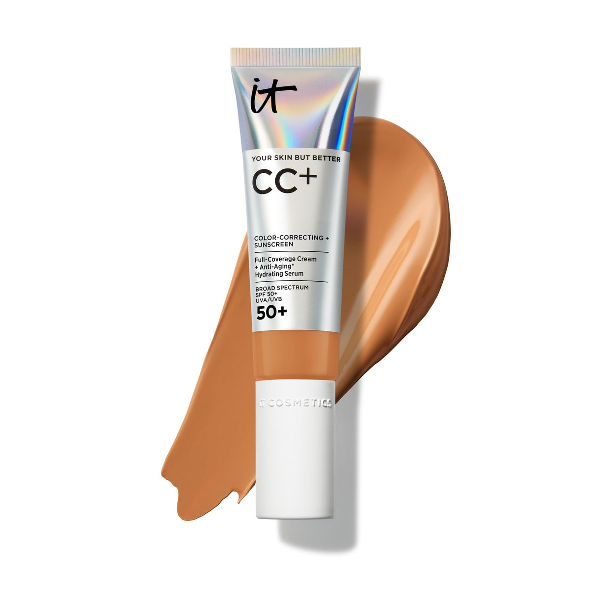 IT Cosmetics front packaging showing Rich Honey shade and SPF benefit