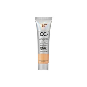 IT Cosmetics front packaging showing travel-size tube and shade for easy carry