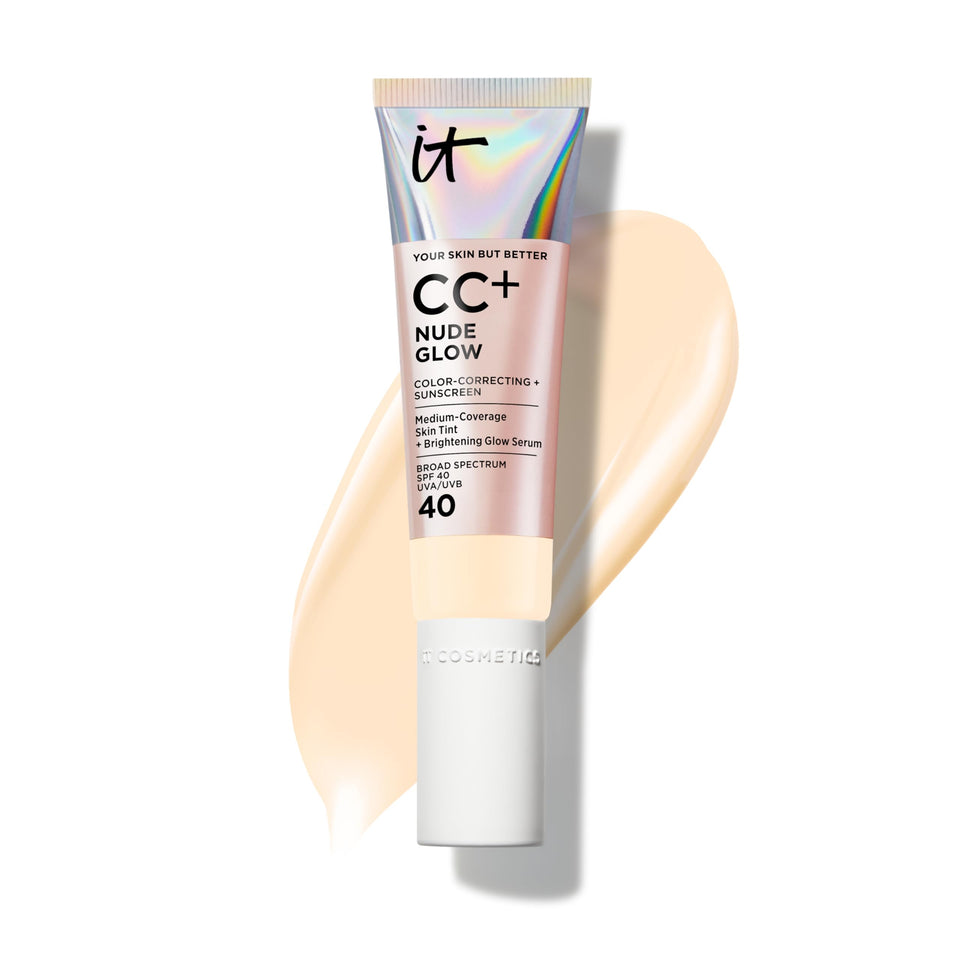 IT Cosmetics front packaging showing bottle and pump for easy application and protection