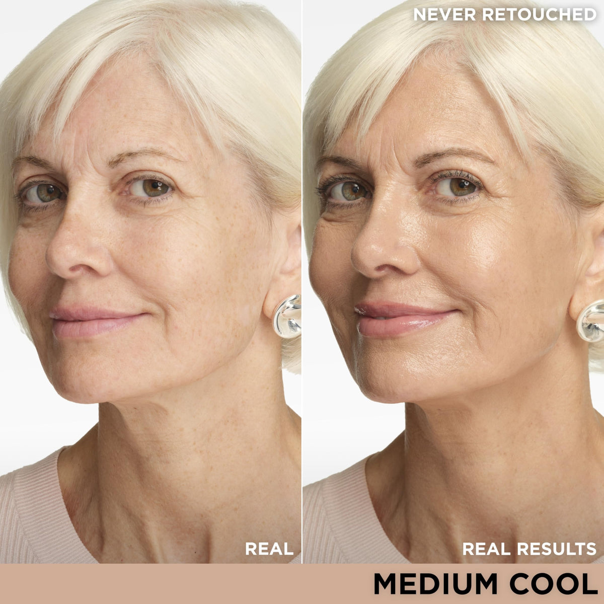 IT Cosmetics creamy texture swirl showing blendable medium coverage benefit