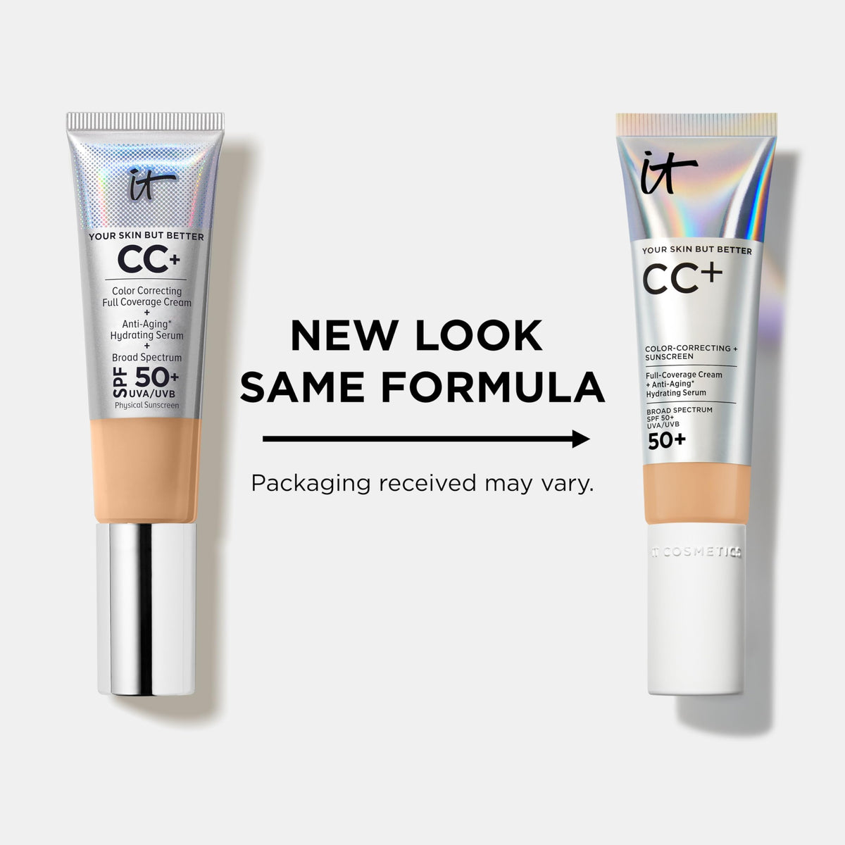 IT Cosmetics on model with medium-deep skin illustrating natural coverage