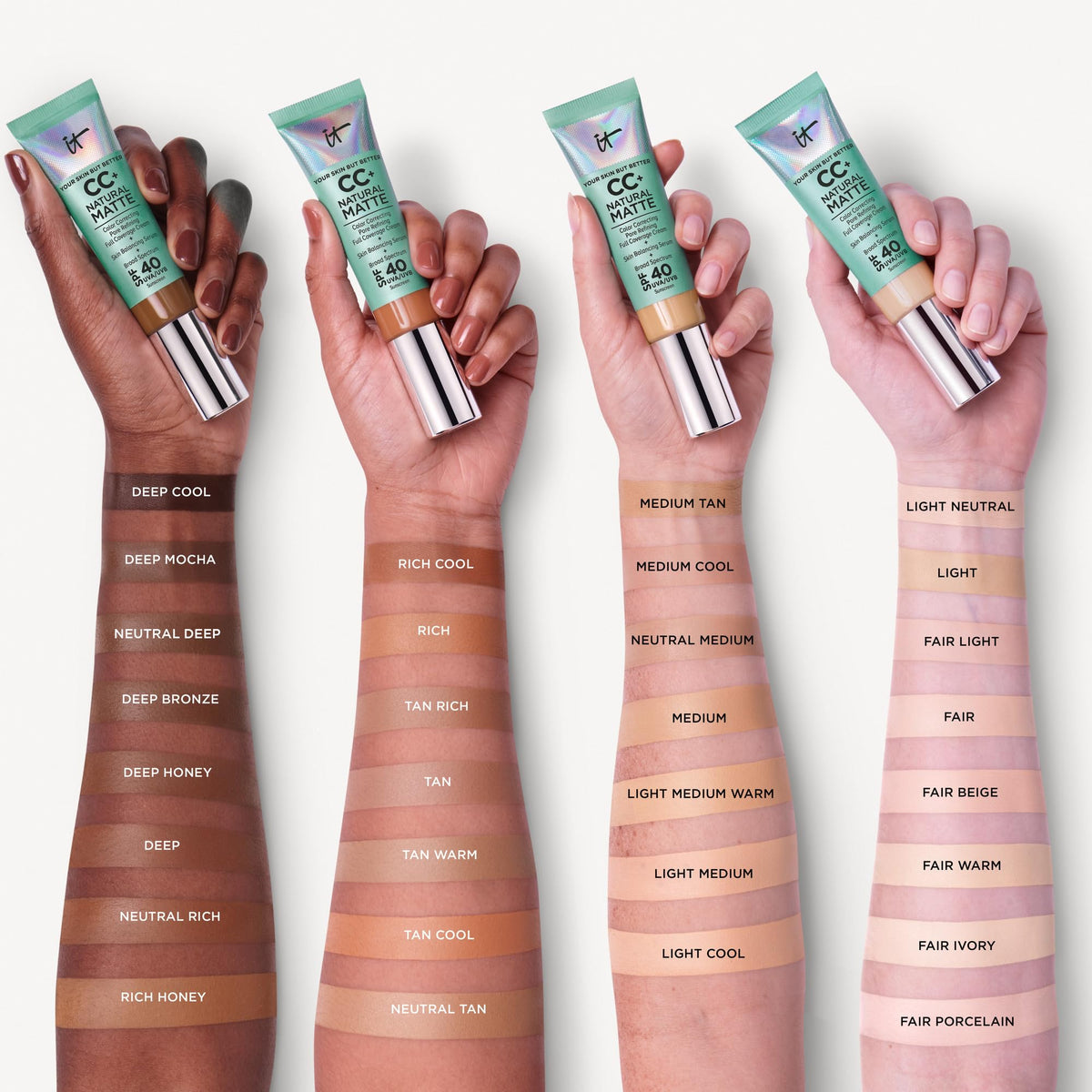 IT Cosmetics before and after coverage image showing pore blurring benefit