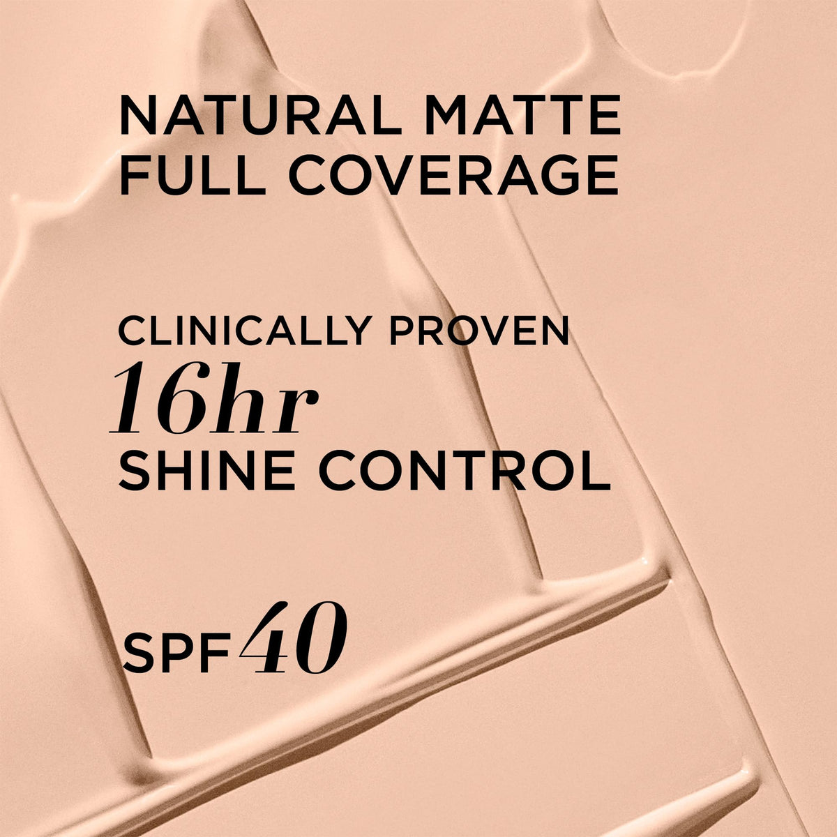 IT Cosmetics close texture swatch showing matte, pore-blurring finish for shine control