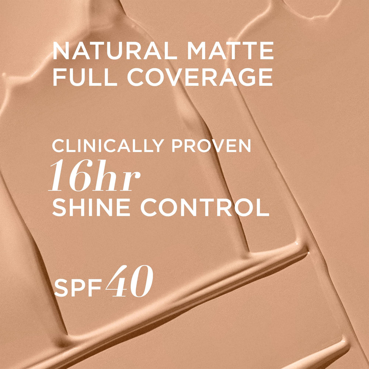 IT Cosmetics texture swatch of Natural Matte showing smooth matte finish benefit