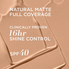 IT Cosmetics texture swatch of Natural Matte showing smooth matte finish benefit
