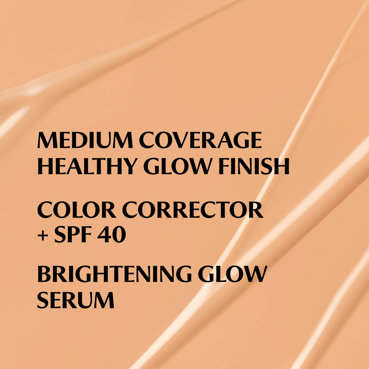 IT Cosmetics close-up texture swipe showing lightweight creamy finish and glow