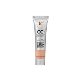 IT Cosmetics CC+ travel tube front view showing compact convenience and coverage benefit