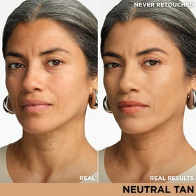 IT Cosmetics CC+ cream swatch texture close-up demonstrating smooth blendability