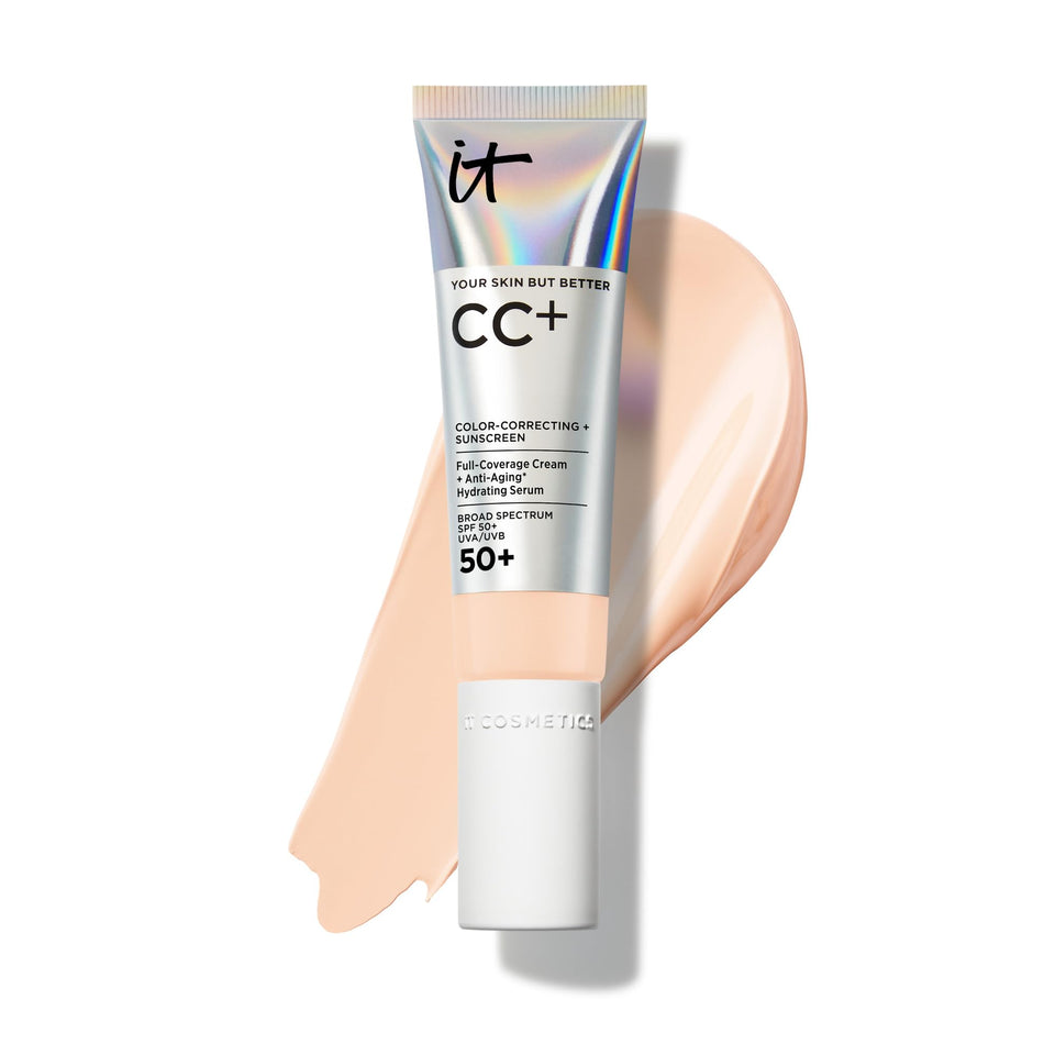 IT Cosmetics front packaging showing product and shade Fair Beige for easy identification