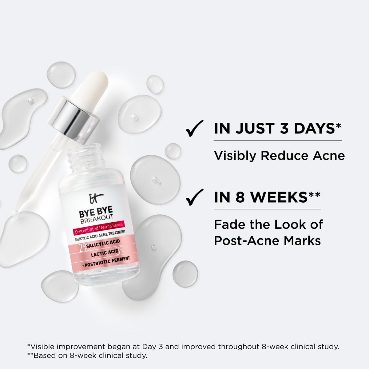 IT Cosmetics close-up label showing active ingredients for clarity
