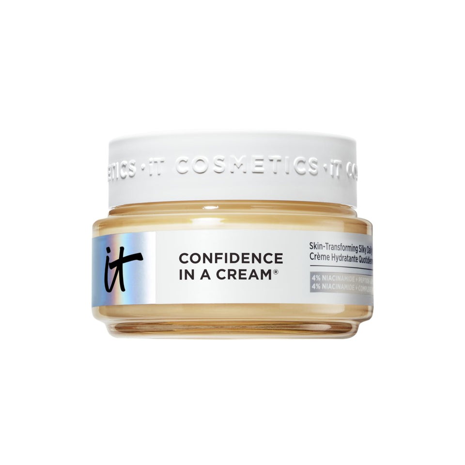 IT Cosmetics jar front view showing product and branding for clear identification and trust