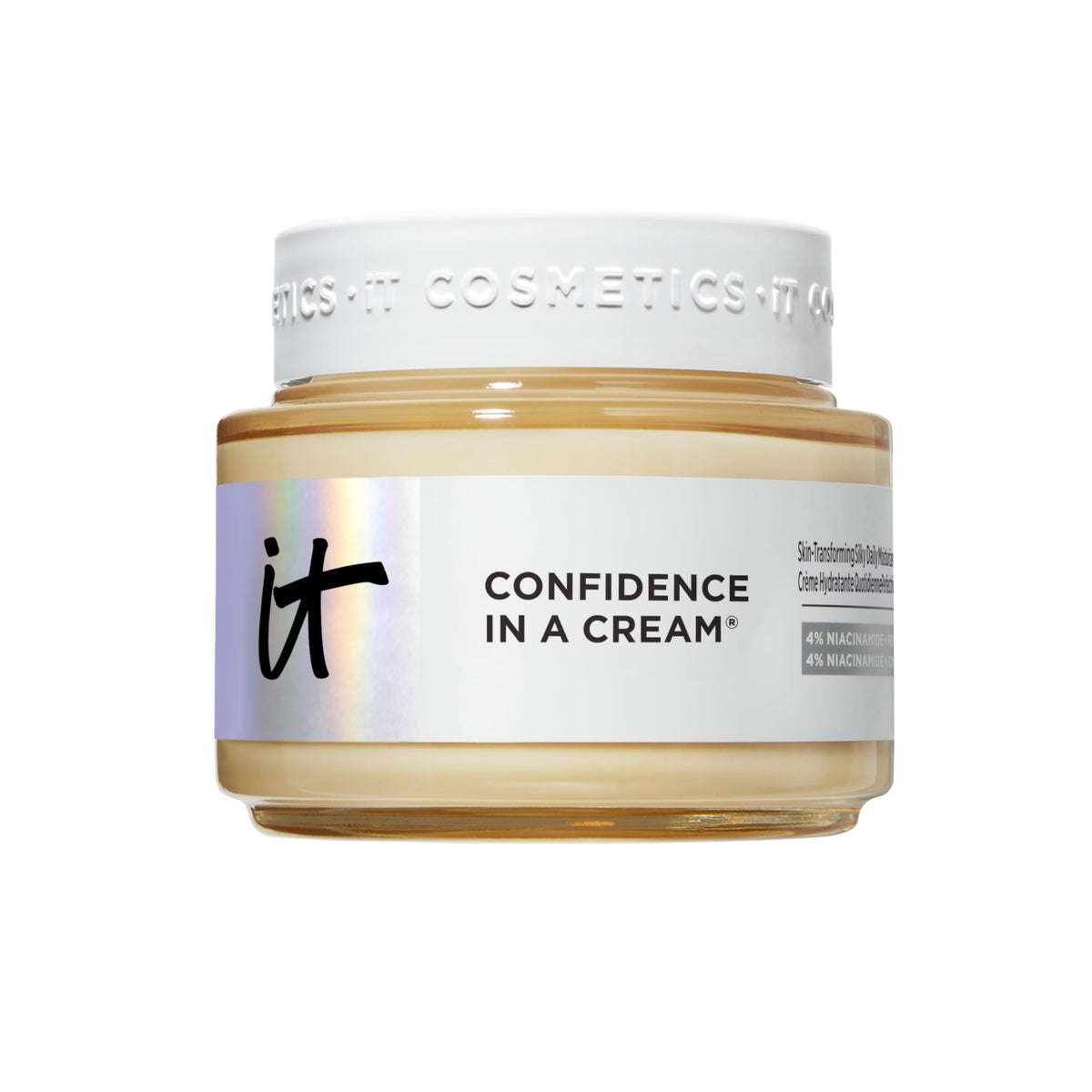 IT Cosmetics jar front view showing full jumbo packaging and hydration benefit