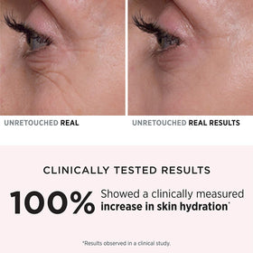 IT Cosmetics applying cream under eye demonstrating gentle tap application for reduction in puffiness