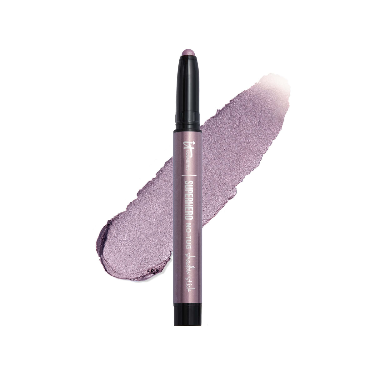 IT Cosmetics front packaging showing Epic Amethyst stick and product benefit of easy application
